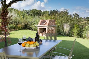 Outside dining area and barbecue 