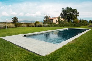 View from the pool to Il Graniao
